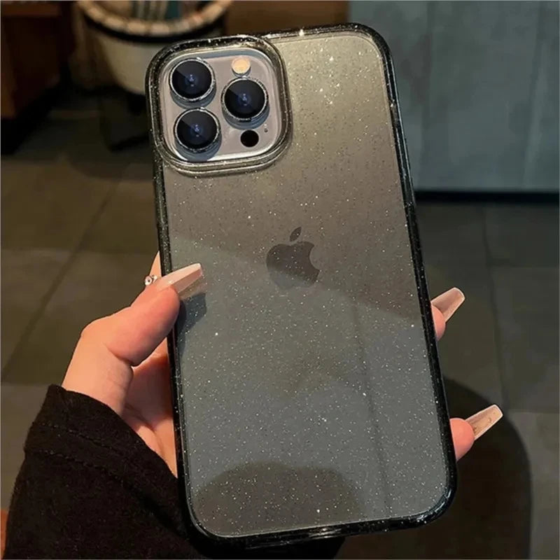 Transparent Soft Glitter iPhone Case