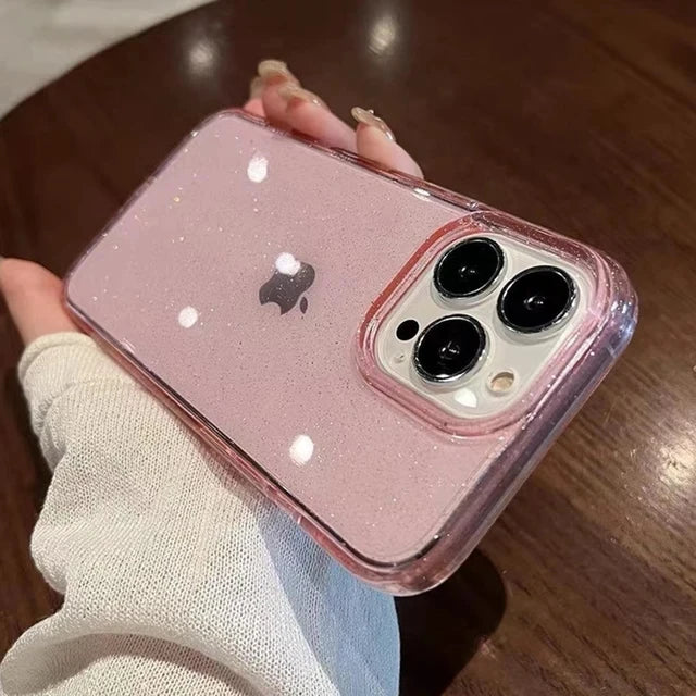 Transparent Soft Glitter iPhone Case
