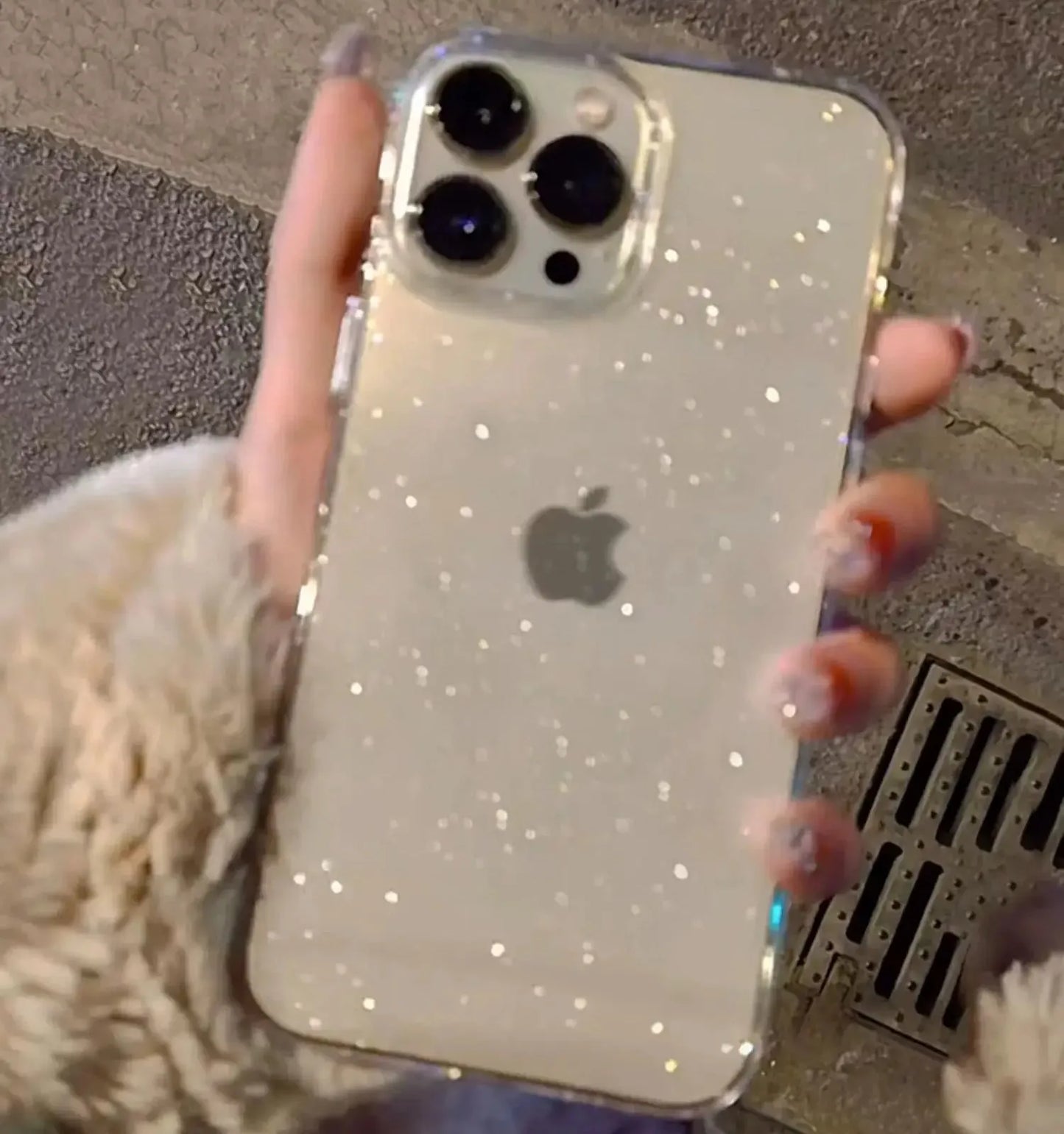 Transparent Soft Glitter iPhone Case