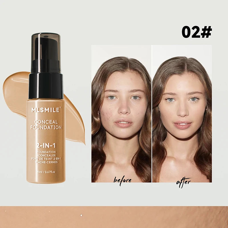 MLSMILE 2-IN-1 Liquid Foundation and Concealer