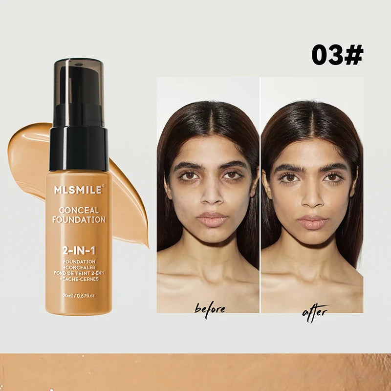 MLSMILE 2-IN-1 Liquid Foundation and Concealer