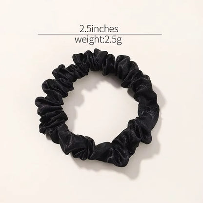 Satin Elastic Hair Scrunchies 6pcs