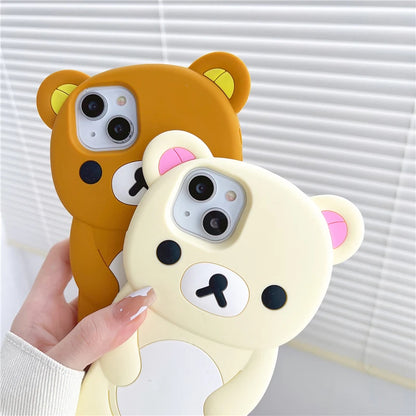 Rilakkuma Bear Silicone iPhone Case