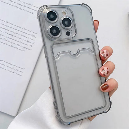 Transparent Card Slot iPhone Case