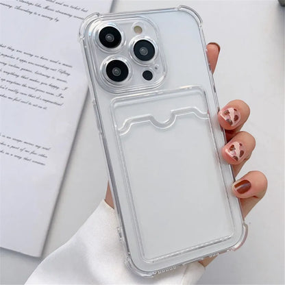 Transparent Card Slot iPhone Case