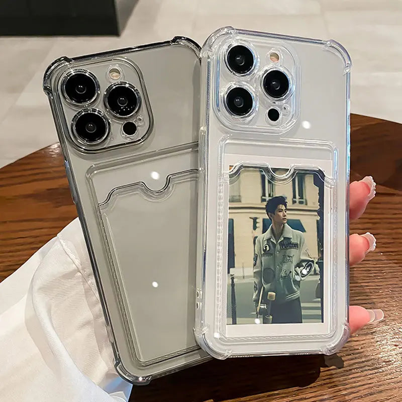 Transparent Card Slot iPhone Case