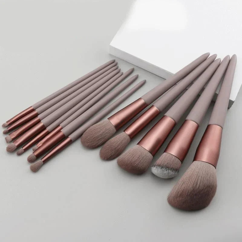 Makeup Brush Set and Bag 13 Pcs