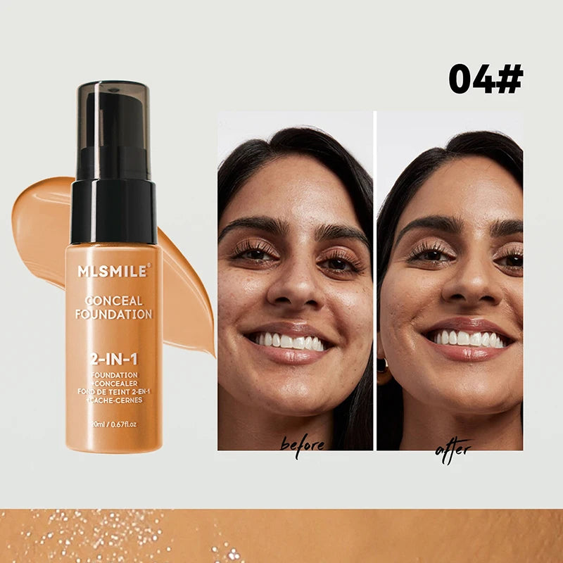 MLSMILE 2-IN-1 Liquid Foundation and Concealer