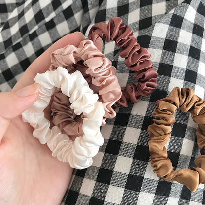 Satin Elastic Hair Scrunchies 6pcs