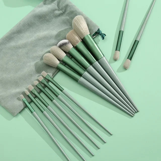 Makeup Brush Set and Bag 13 Pcs