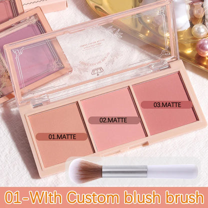 PIPL Fantasy Girl Three Color Blush Palette with Brush