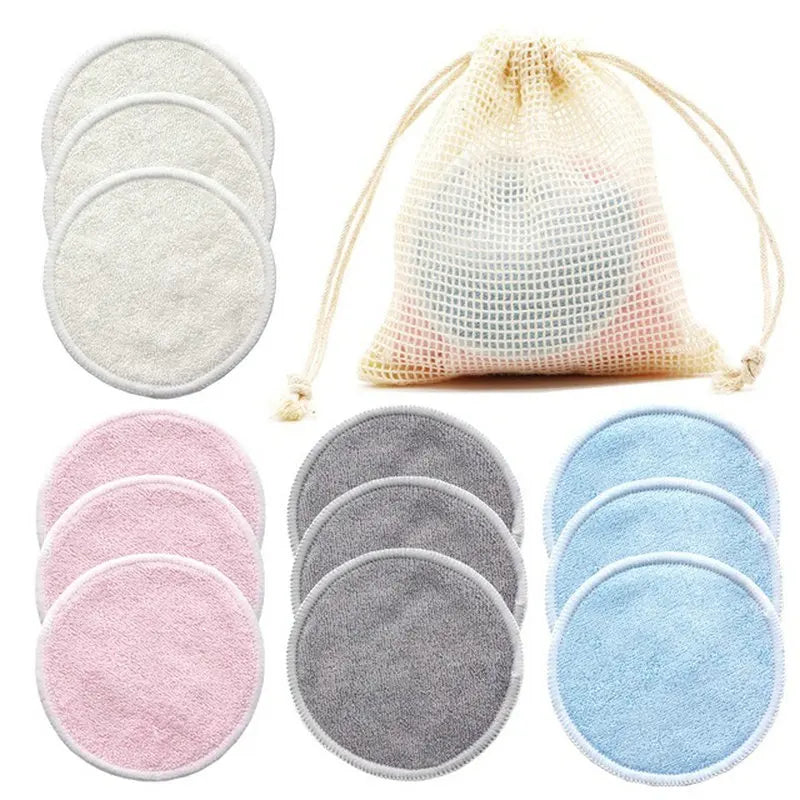 Reusable Makeup Remover Cotton Pads 12PC