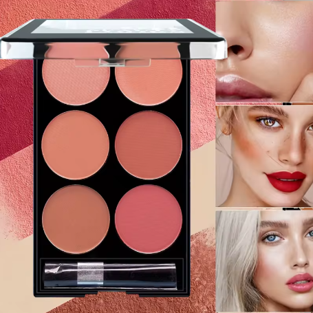 V-Face Powder Blush Palette With Brush