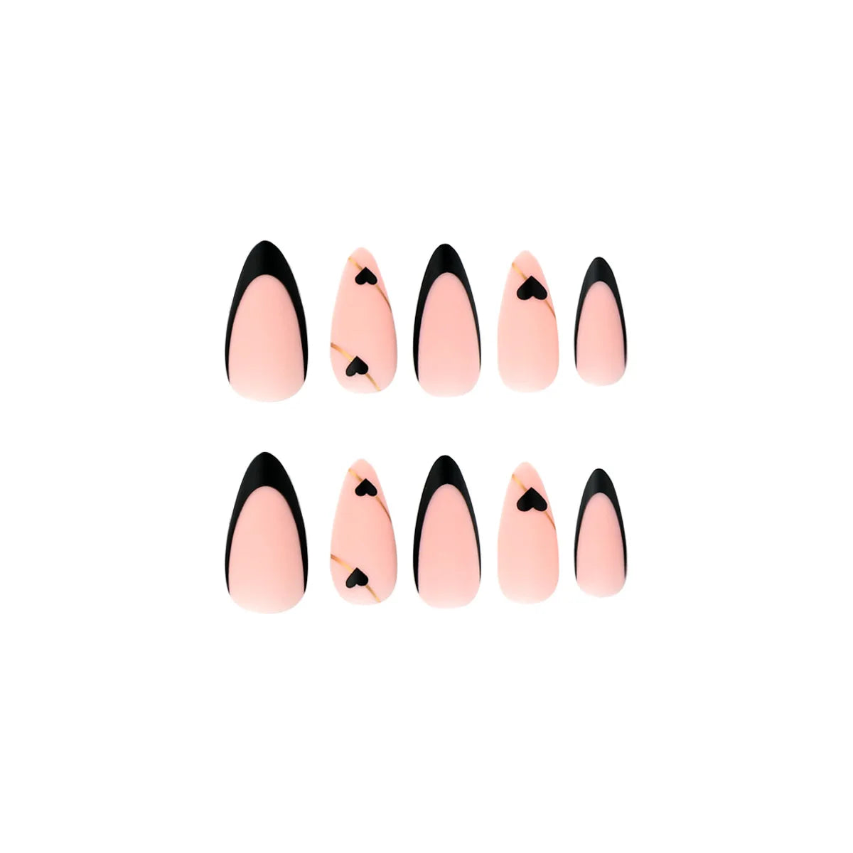 Stiletto French Tip Nails 24pcs