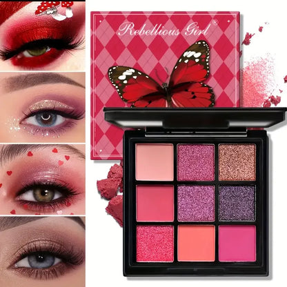 Rebellious Girl  Matte Shimmer Eyeshadow Palette