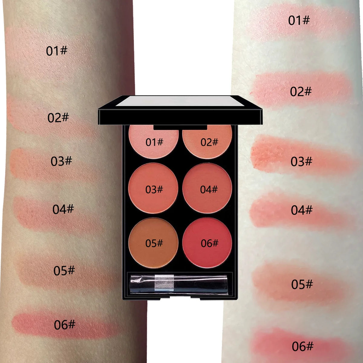 V-Face Powder Blush Palette With Brush