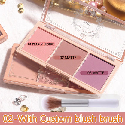 PIPL Fantasy Girl Three Color Blush Palette with Brush